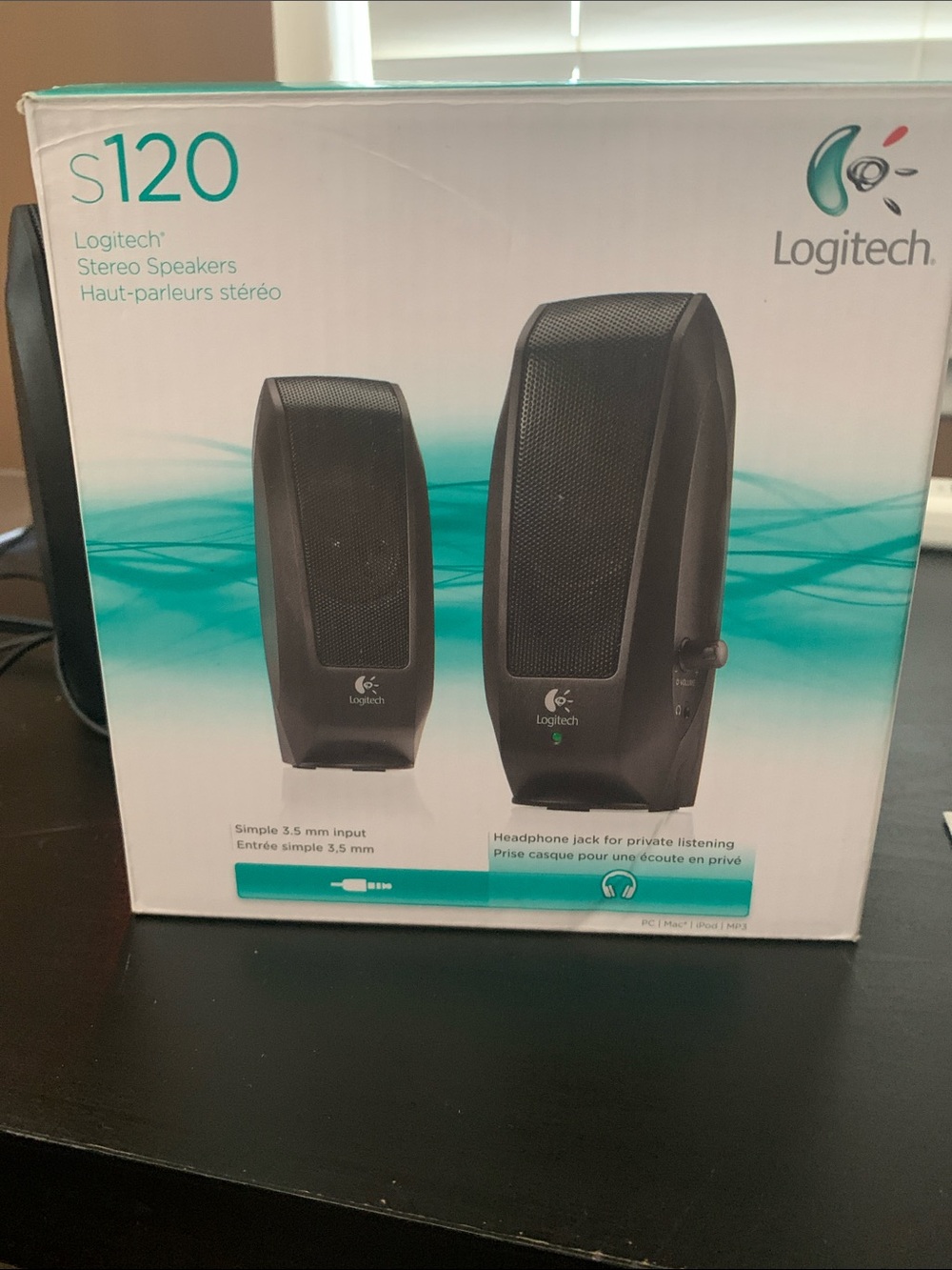 Logitech Black Wired Desktop Speakers with Red Power LED